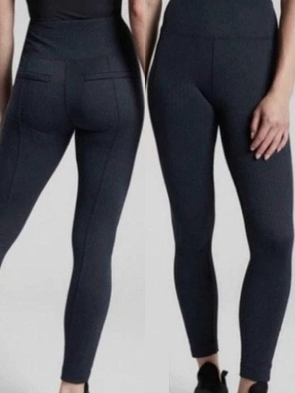 Athleta Delancey Herringbone Tight Black Legging Pants